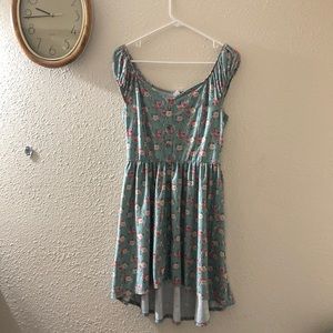 BLUE DRESS WITH FLOWERS